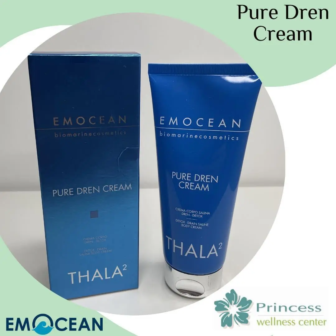 #CREMACORPO #emocean Pure Dren Cream Ritenzione Idrica e Azione Detox Contiene: SALI DEL MAR MORTO, CHLORELLA, ASCOPHYLLUM NODOSUM, FUCUS, LAMINARIA, CRITHMUM MARITIMUM, VITAMINA E Crema corpo dalle forti proprietà drenanti e detossinanti, grazie ai sali del Mar Morto e al blend di 4 alghe (Chlorella, Fucus vesiculosus, Ascophyllum nodosum e Laminaria hyperborea). L'azione di drenaggio dei liquidi e l'effetto detox, saranno visibili già dalle prime applicazioni per l'effetto osmotico svolto dai Sali minerali e dagli oligoelementi. Il mix di alghe rimodella, idrata e nutre la pelle. | Centro Estetico Wellness Nocera